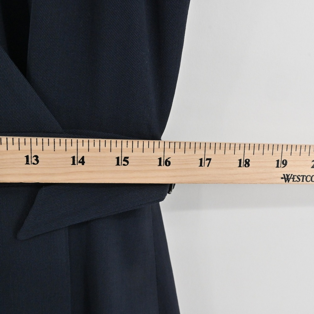 Theory Navy Sleeveless Wrap Dress - Picture 6 of 14